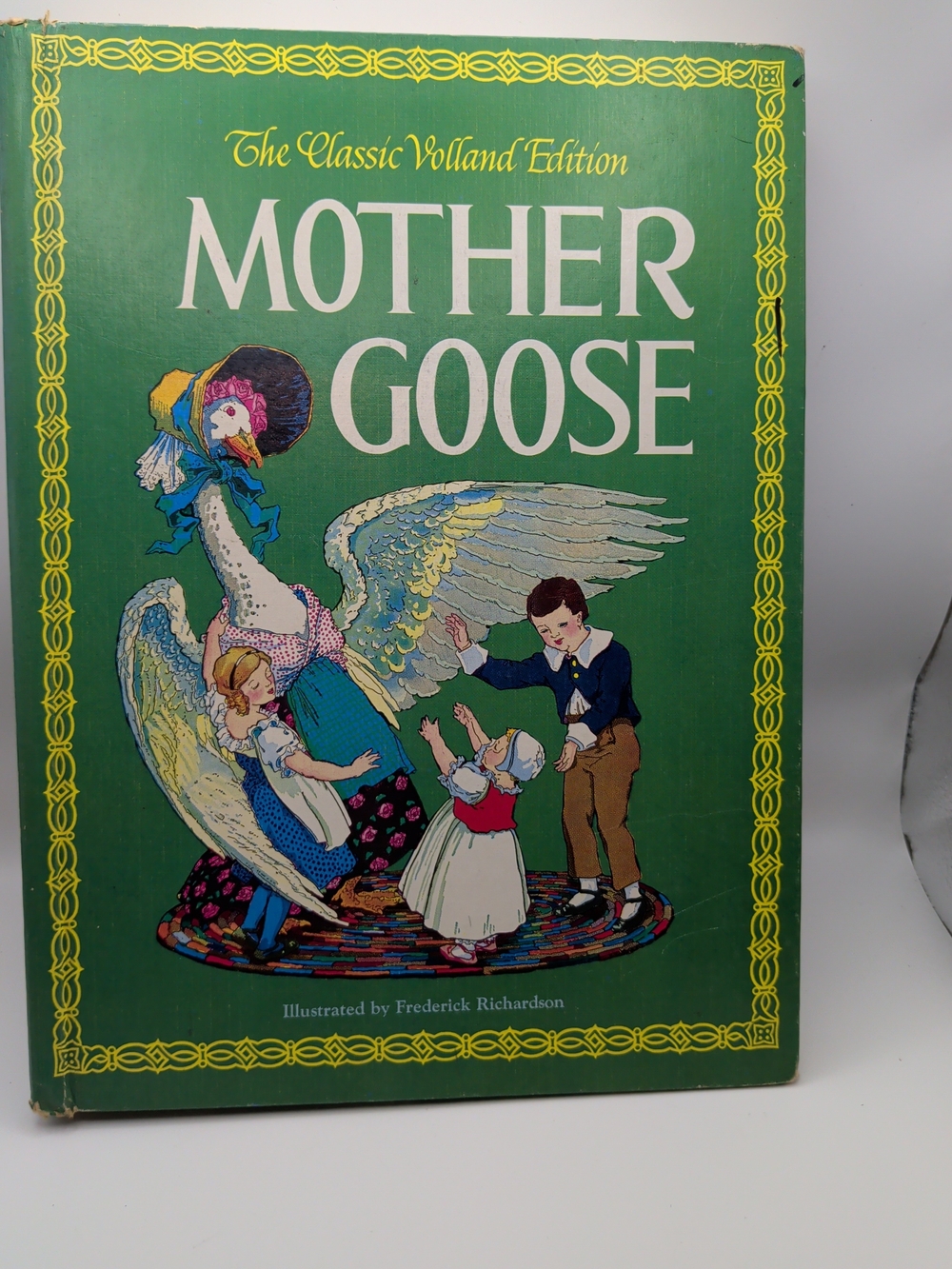 Mother Goose Classic Wall Art - Green Illustrated Nursery Print